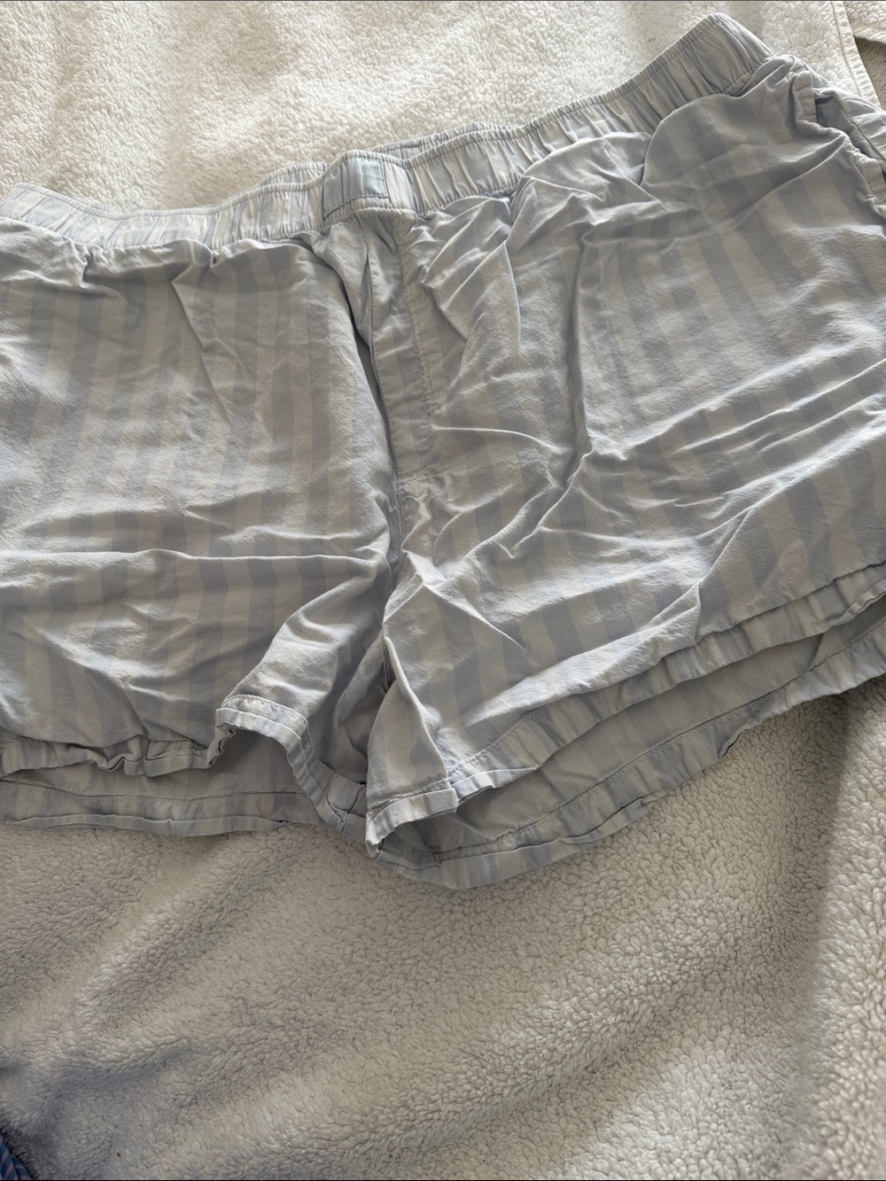 Soma Pale Blue Striped High-Waist Women’s Shorts